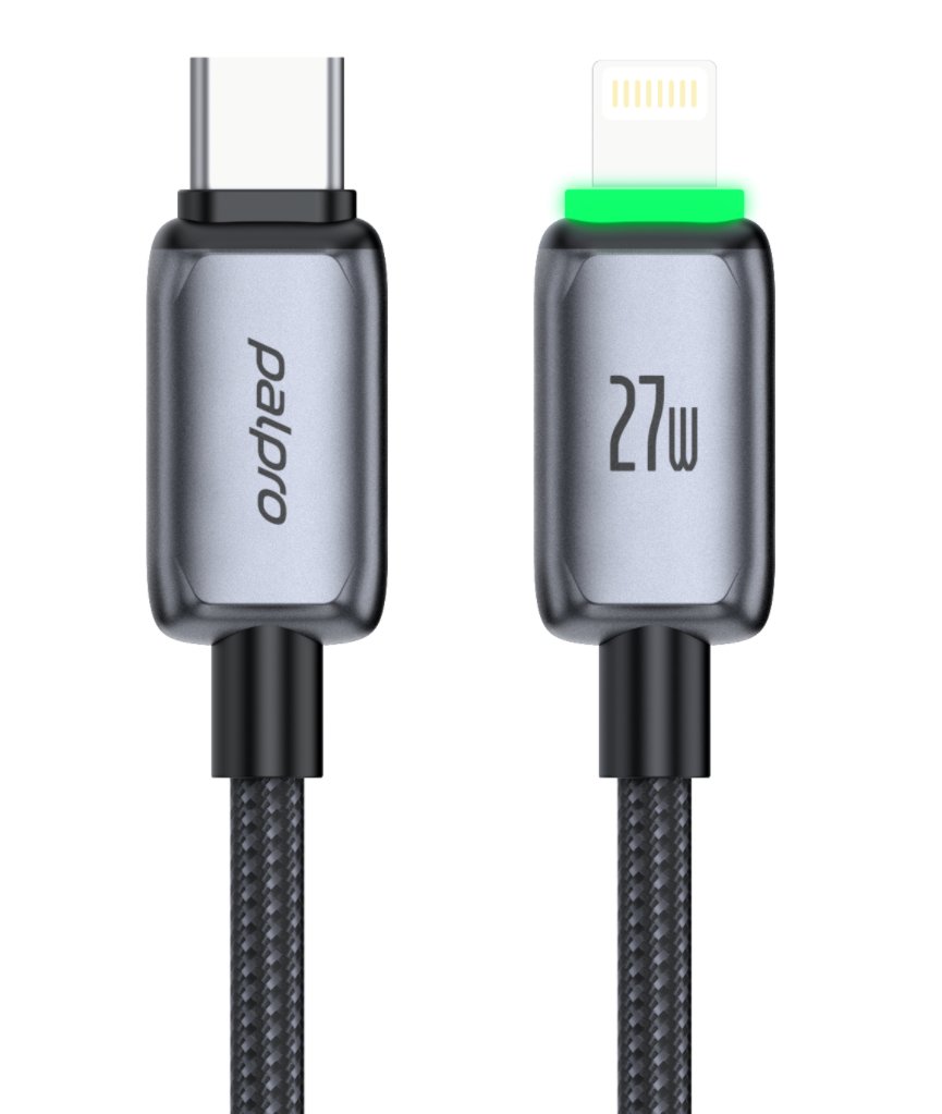 CB03CL USB-C to Lightning Zinc Alloy Braided Charging Cable With LED Indicator