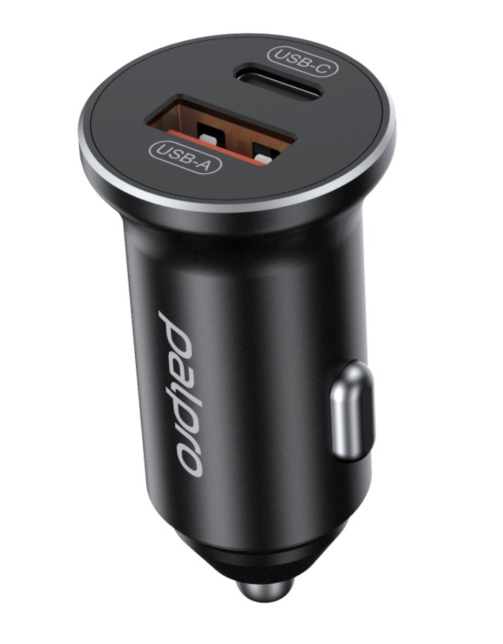 CC01 60W Dual Ports USB-C+USB-A Car Charger