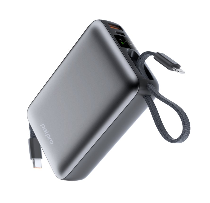 PB02 20000mAh 22.5W Fast Charging Power Bank With Built-in Cables